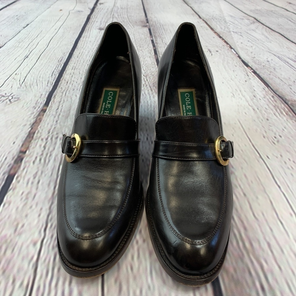 🎉Cole Haan Brown Loafers w/ Chunky Heel - Picture 5 of 8